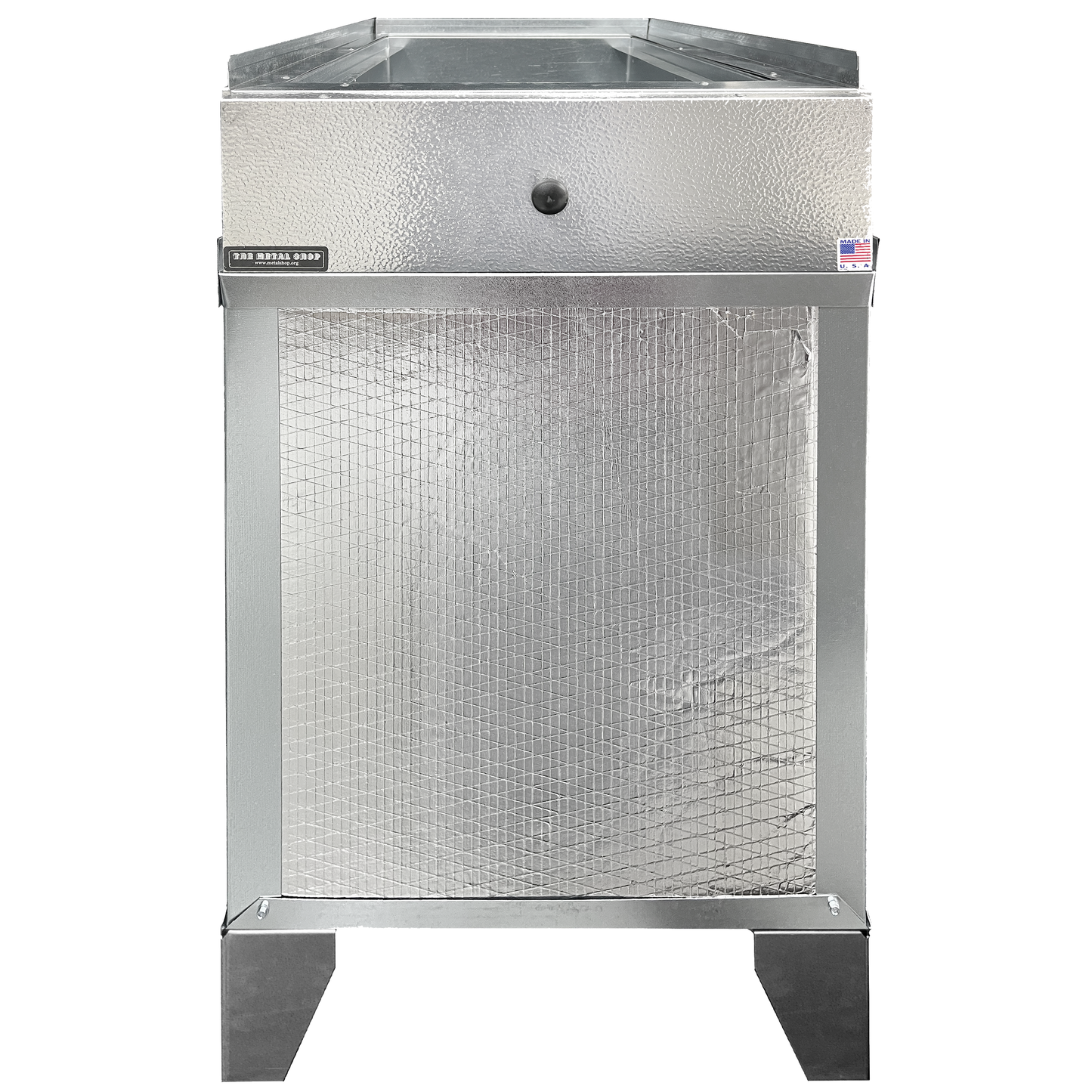 4-Inch Flanged Magnetic Door Filter Housing installed with HVAC equipment
