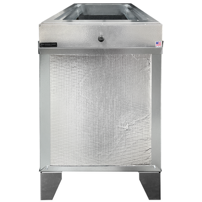 Magnetic door HVAC filter housing installed on a return air stand