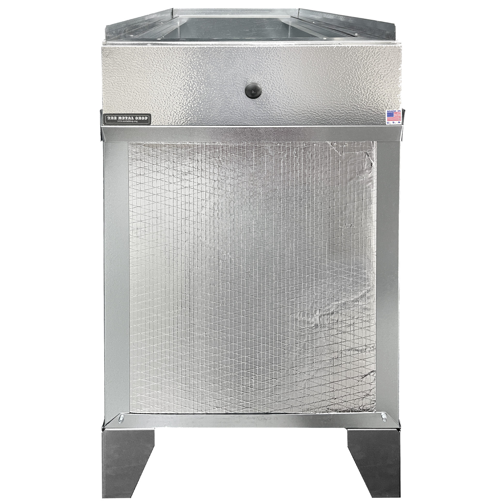 4-Inch Flanged Magnetic Door Filter Housing installed with HVAC equipment