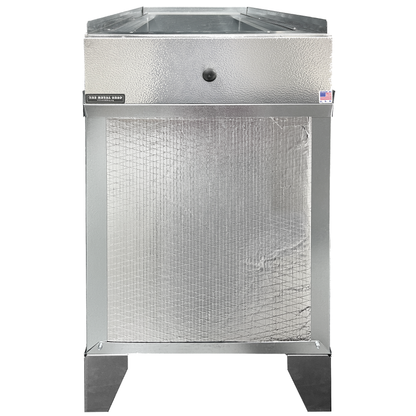 4-Inch Flanged Magnetic Door Filter Housing installed with HVAC equipment