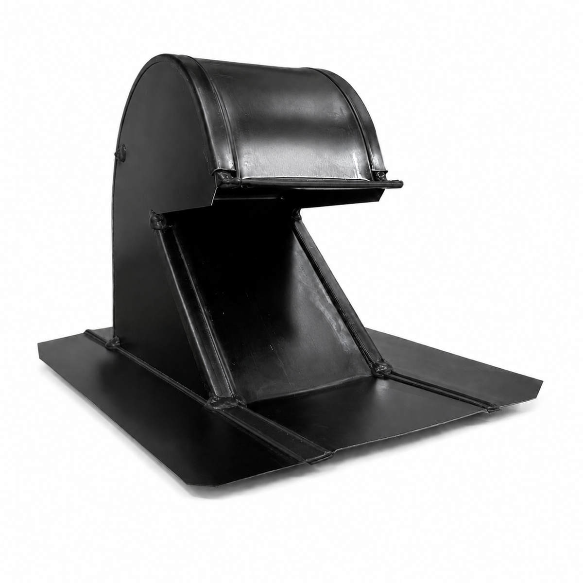 Black 4" galvanized steel roof vent