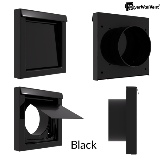 Dryer Wall Vent Black