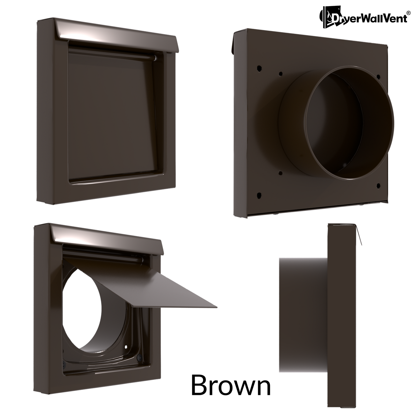 Dryer Wall Vent Brown