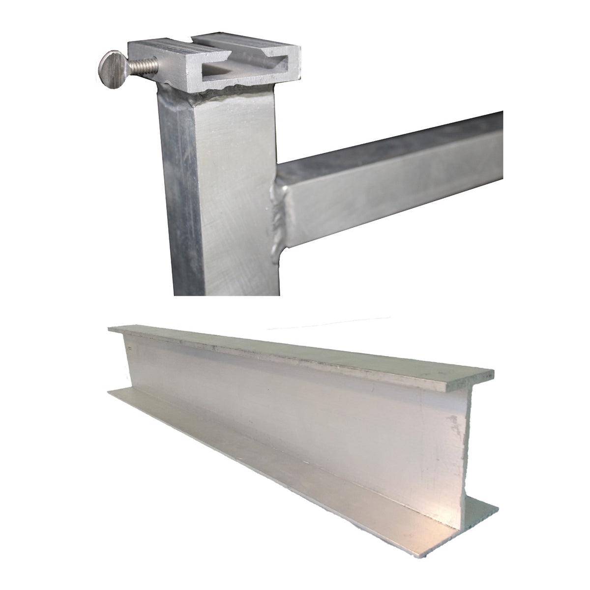 The Metal Shop Aluminum I-Beam with Leg Top Close up