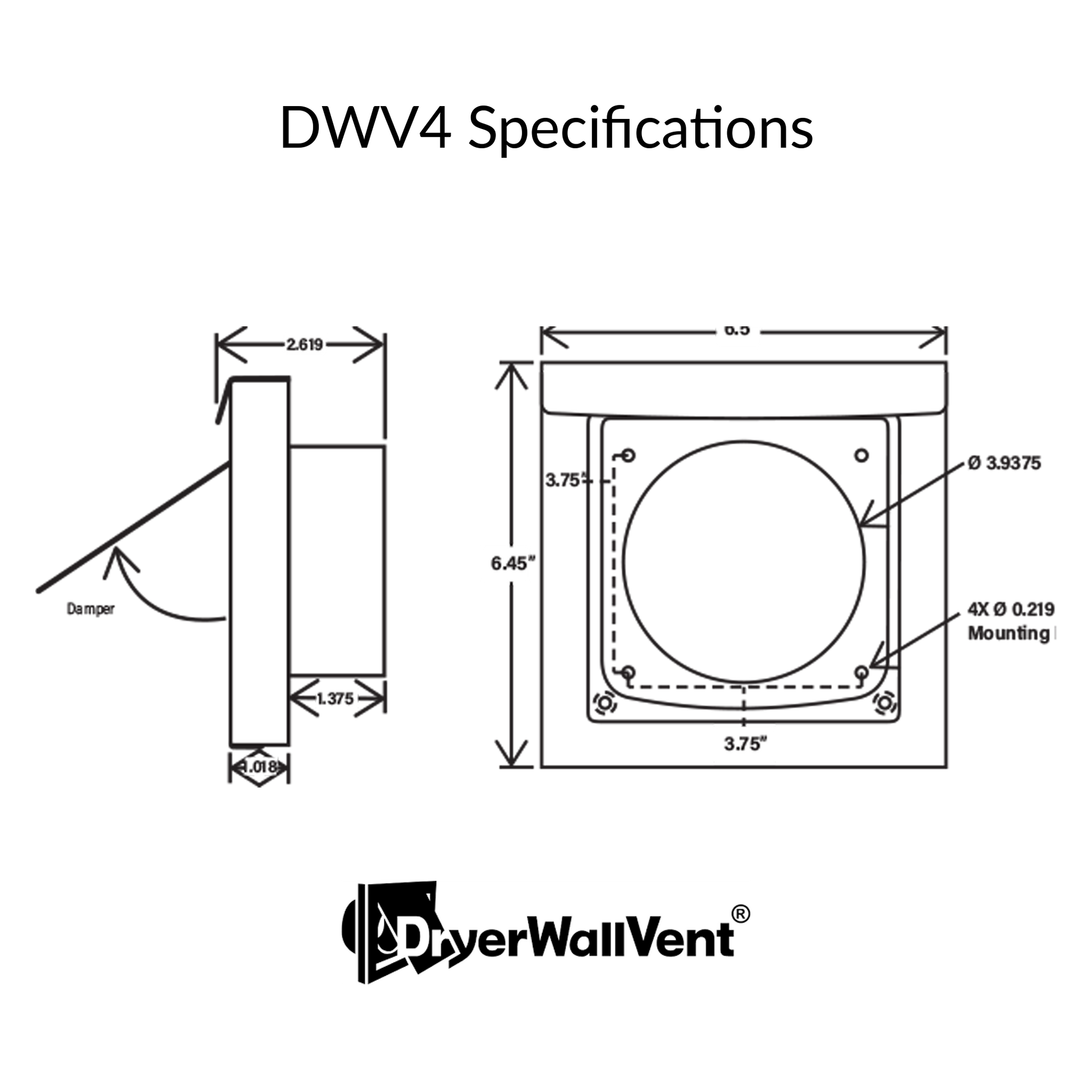 Dryer Wall Vent Drawing