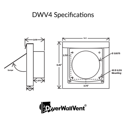 Dryer Wall Vent Drawing